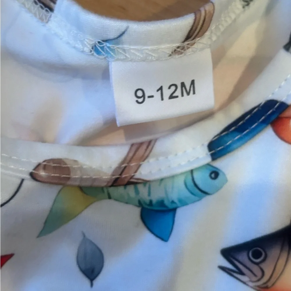 Baby Camouflage and Fish Print Outfit‎ Set